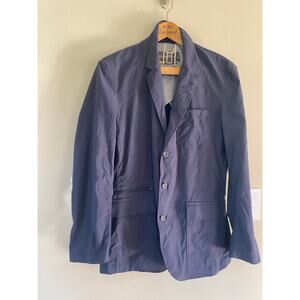 Eddie Bauer Travex Voyager Blazer Jacket Nylon Stretch Mens 42 Blue Travel